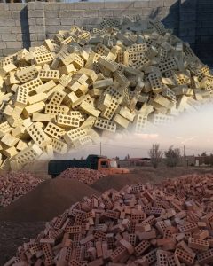 سفال زرد وقرمز که هردو برای دیوار چینی استفاده می گردد